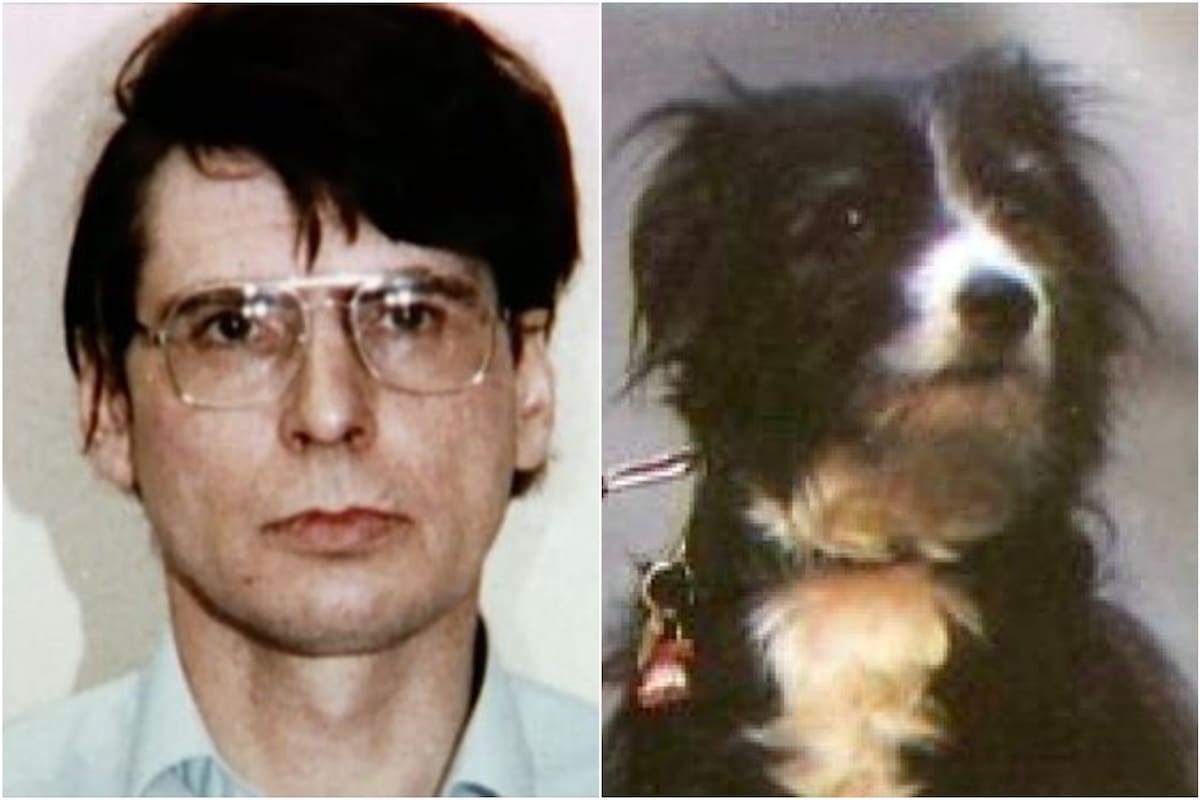 El asesino serial Dennis Nilsen y su perro Bleep (Foto: Daily Star)