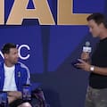 Messi recibió una pregunta en inglés de Tom Brady y Dibu Martínez tuvo que hacer de traductor