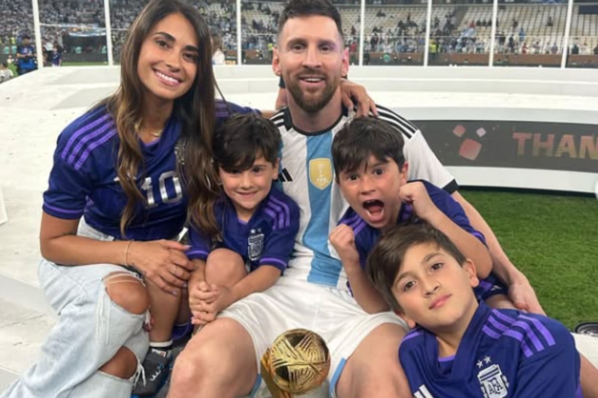 El astro del fútbol comparte su vida de éxitos con su mujer y sus tres hijos (Foto: @leomessi)
