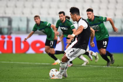 El astro portugués durante el partido de Juventus contra Atalanta