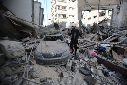 El ataque a un campo de refugiados en la Franja de Gaza. (Bashar TALEB / AFP)