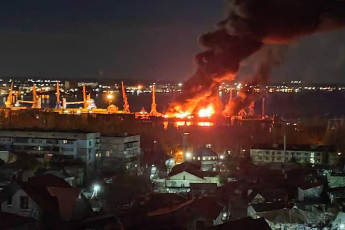 El ataque ucraniano al barco ruso Novocherkassk en Crimea