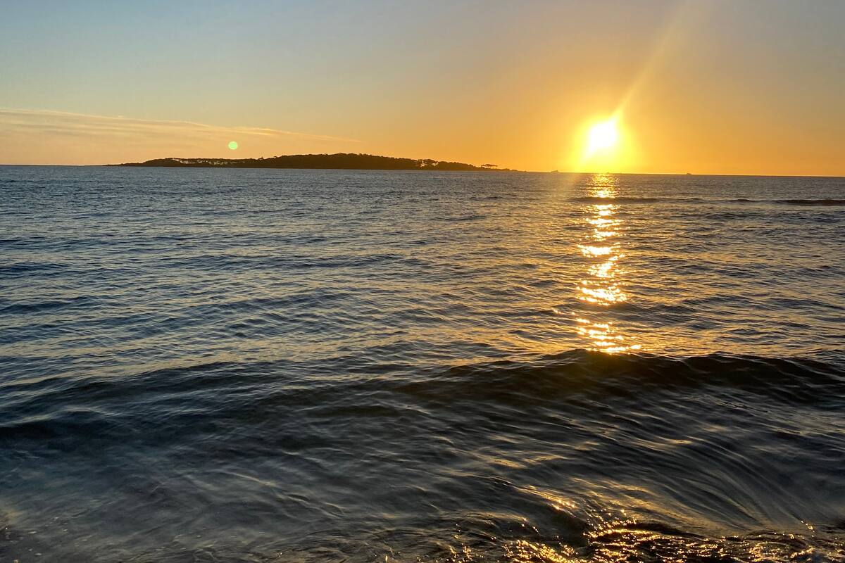 El atardecer en La Mansa, Punta del Este