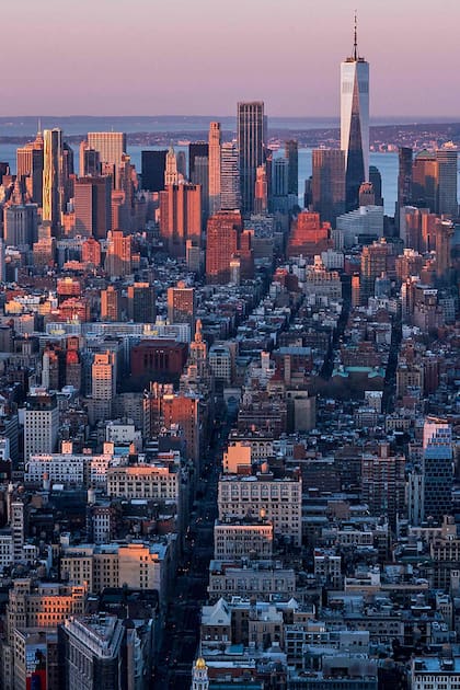El atardecer en Manhattan desde el edificio Empire State