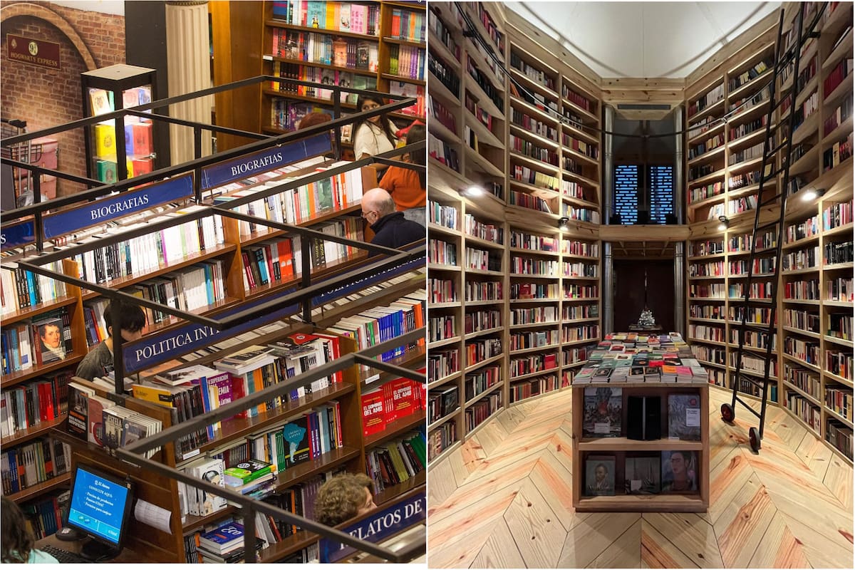 El ateneo, en Buenos Aires (izquierda), Rizoma en La Juanita, Uruguay, (derecha), ambos son espacios estéticos, reconocidos y forografiables (Foto: Archivo/Instagram@rizoma.lajuanita)