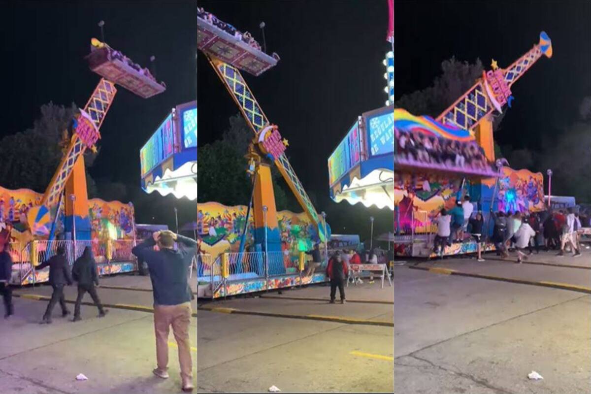 El aterrador momento que se vivió en el National Cherry Festival de Michigan, cuando un juego falló y los visitantes evitaron un desastre