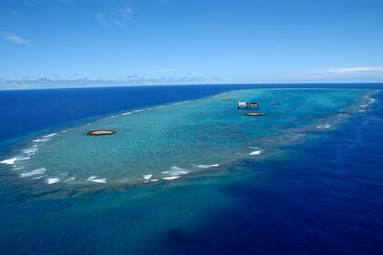 El atolón Okinotori, ubicado sobre el Mar de Filipinas, a más de 1700 kilómetros de Tokio