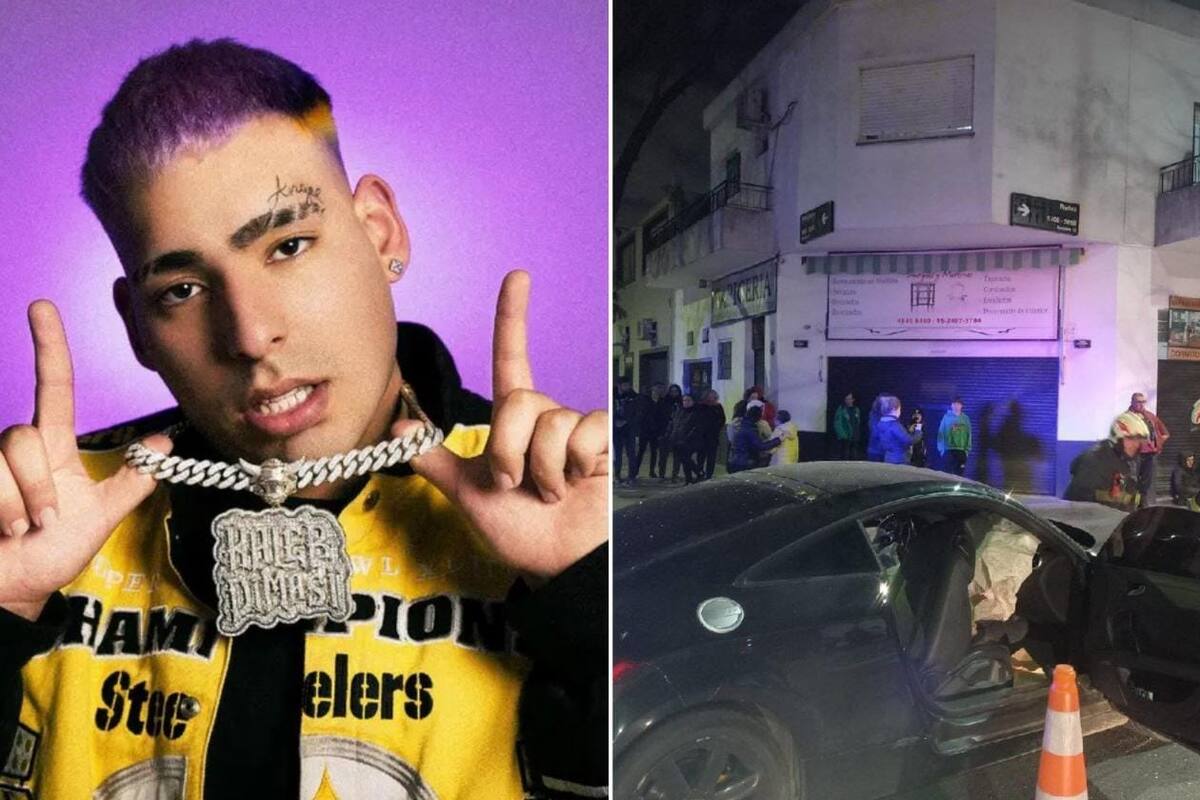 El Audi que manejaba Kaleb Di Masi en el choque en el barrio de Villa Urquiza