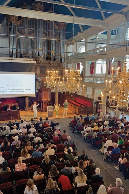 El auditorio de la Universidad de Ámsterdam.