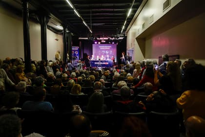 El auditorio de San Telmo donde hablaron los abogados kirchneristas