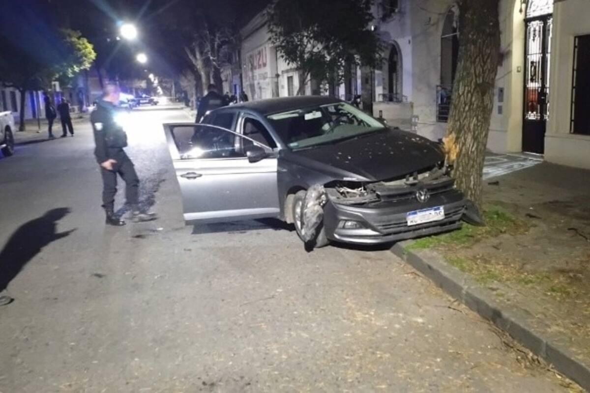 El auto de Brian Figueroa, chocado tras la balacera