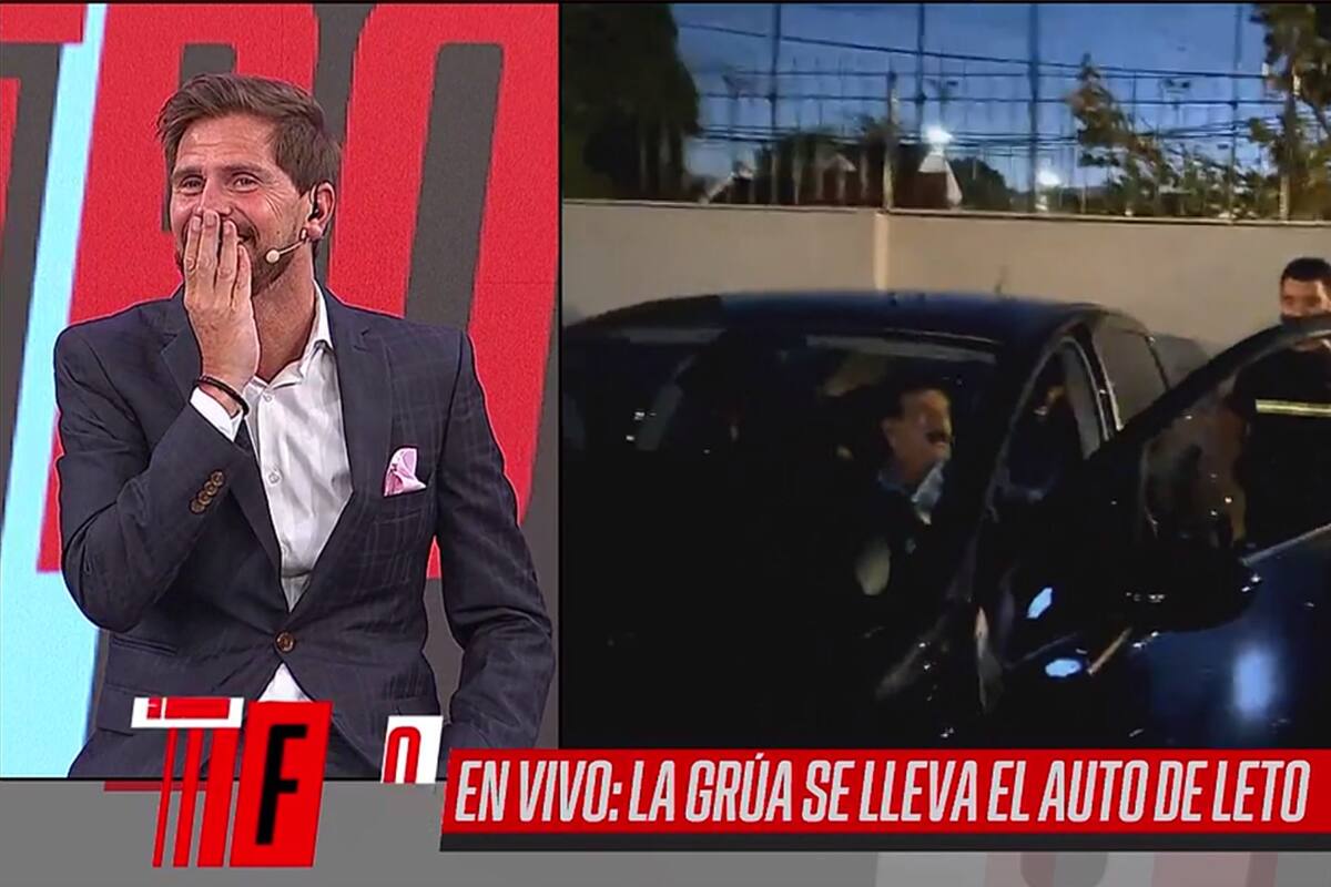 El auto de Leto tuvo que ser asistido por la grúa en vivo