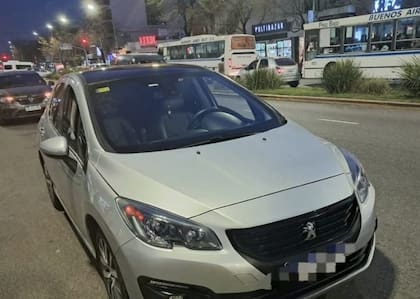 El auto en el que circulaba el sindicalista