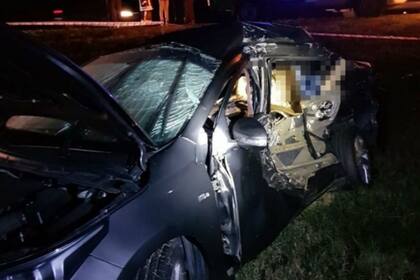 El auto en el que iba el chofer de Urtubey.