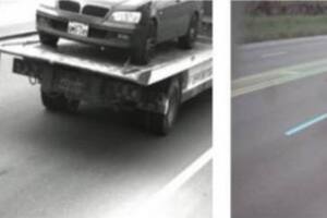 El auto estaba siendo remolcado cuando recibió una multa por exceso de velocidad