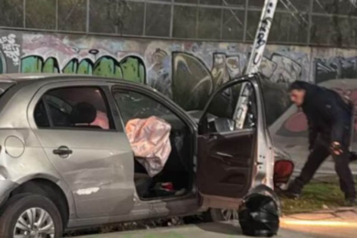 El auto estrellado por el sargento