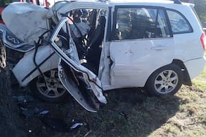 El auto que chocó en General Paz.