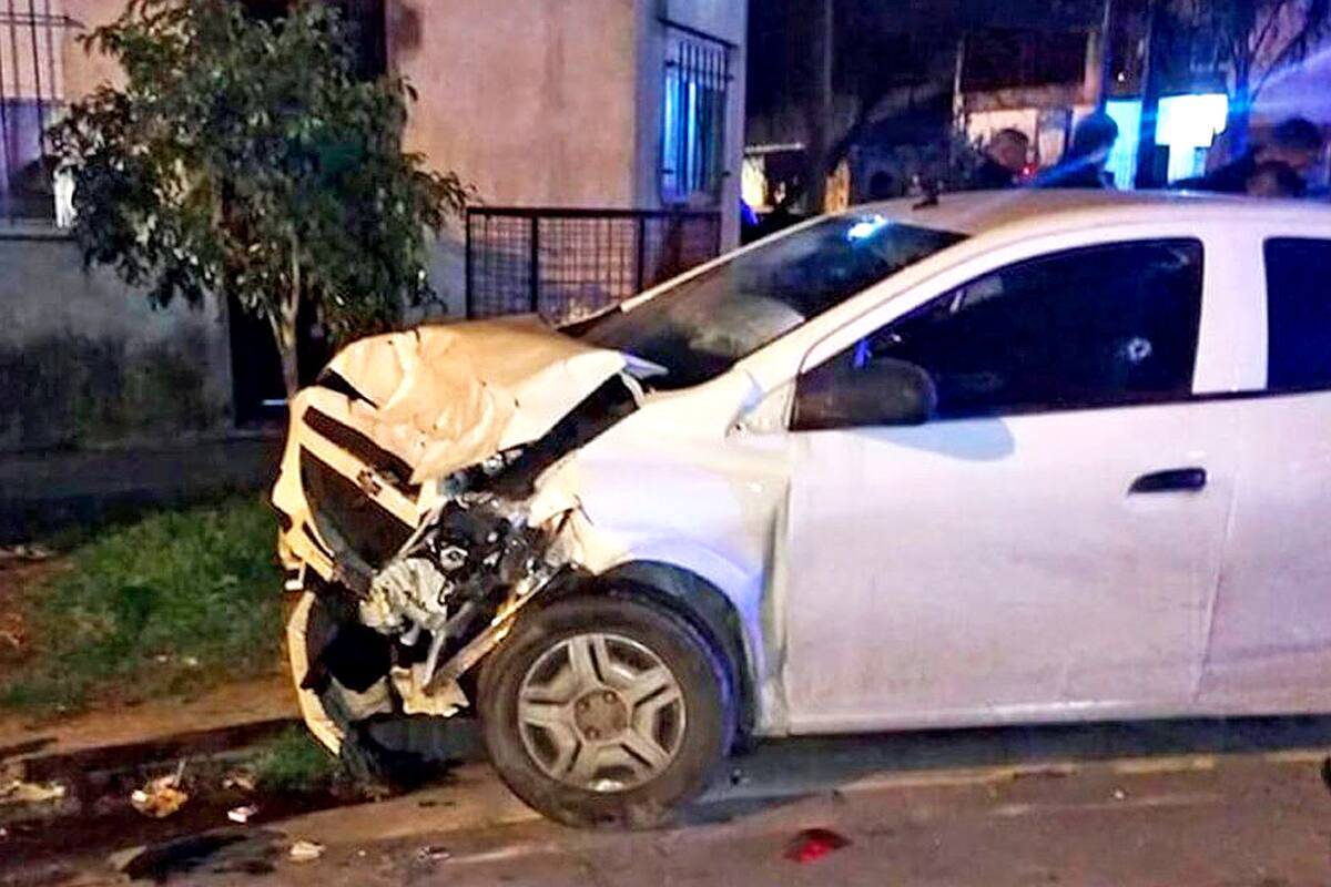 El auto que fue robado por los cuatro ladrones