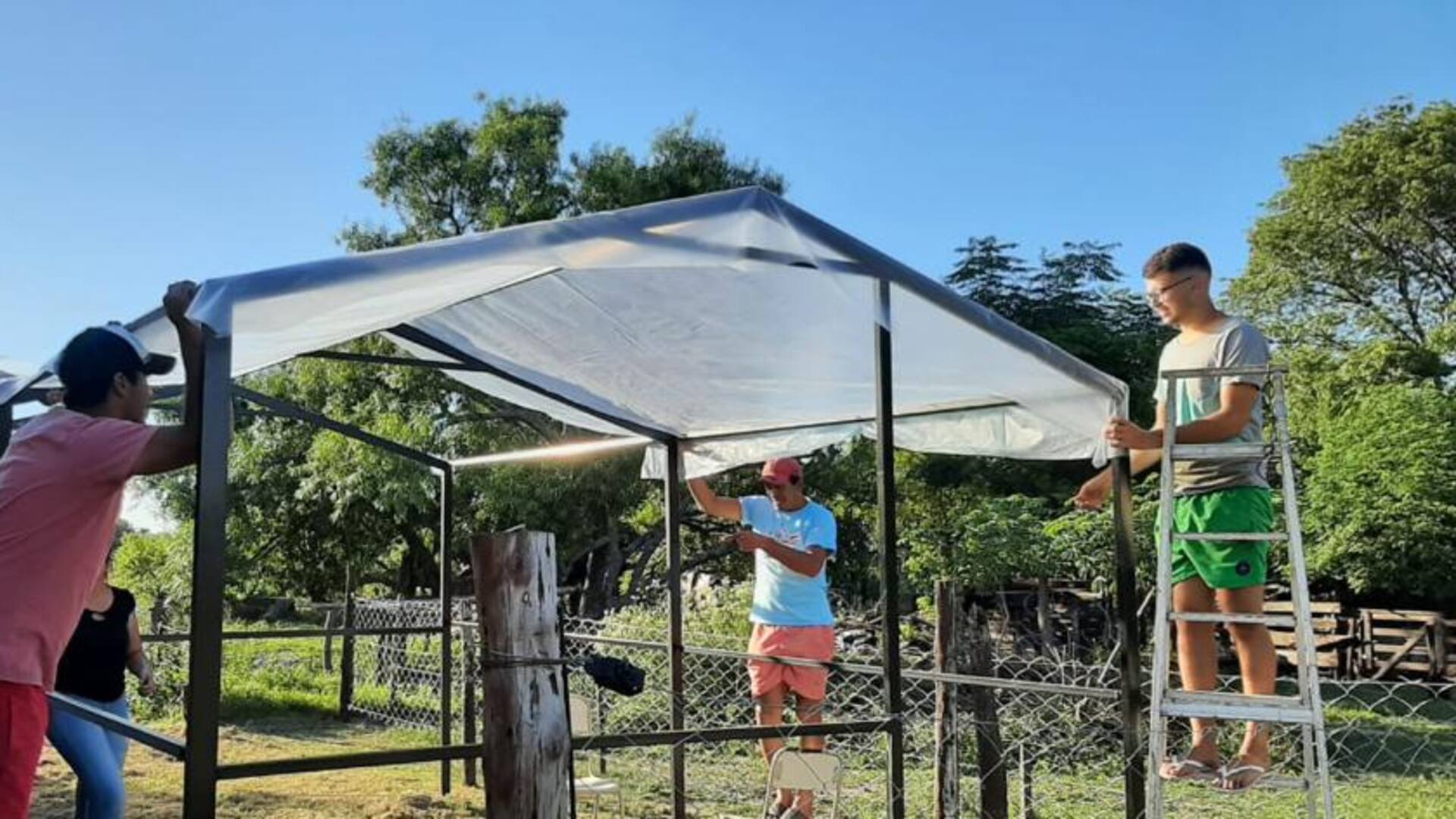 El autodenominado Equipo Solidario, un grupo de voluntarios de Paraje 29, Santa Fe, se encomendó a la tarea de armar un invernadero para cultivar plantines y devolver al pueblo las huertas familiares.