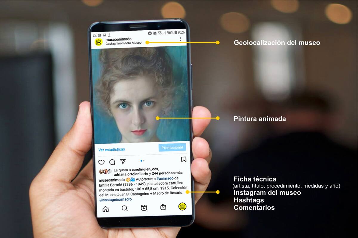 El autorretrato de la artista y escritora santafesina Emilia Bertolé cobra vida en Instagram