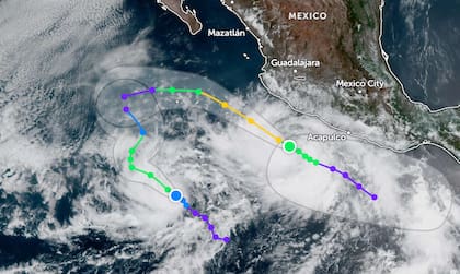 El avance de la depresión tropical Bárbara