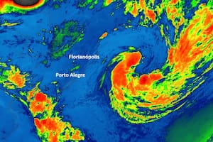 El avance de la tormenta "Akará" en Brasil