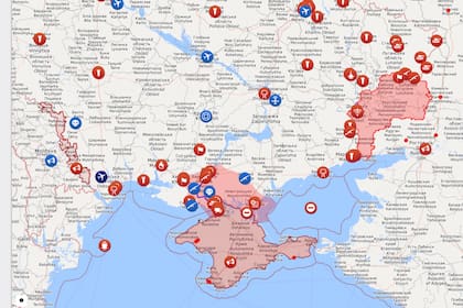 El avance de las fuerzas armadas rusas en los territorios ucranianos de Donetsk y Luganks