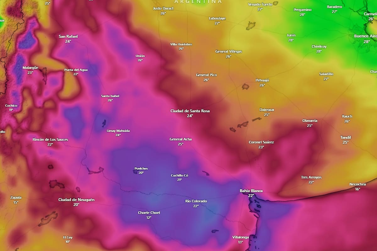 El avance de un frente frío desde la Patagonia traerá lluvias y vientos fuertes en algunas regiones de la Argentina