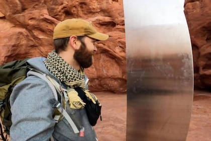 El lugar donde fue hallado el monolito de metal en el desierto de Utah, Estados Unidos