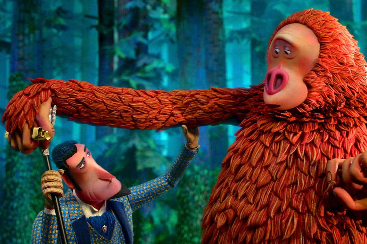 El aventurero Lionel Frost y el "eslabón perdido", los protagonistas de Sr. Link, una gran película animada