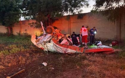 El avión Cessna quedó destruido