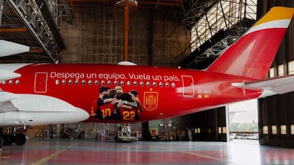 El avión de la selección española