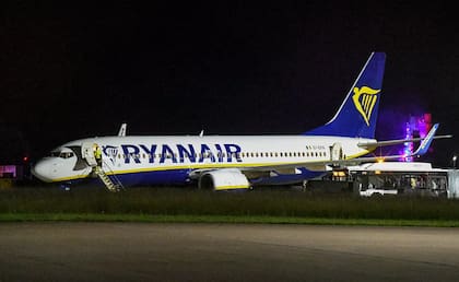El avión de Ryanair en el aeropuerto de Palma de Mallorca