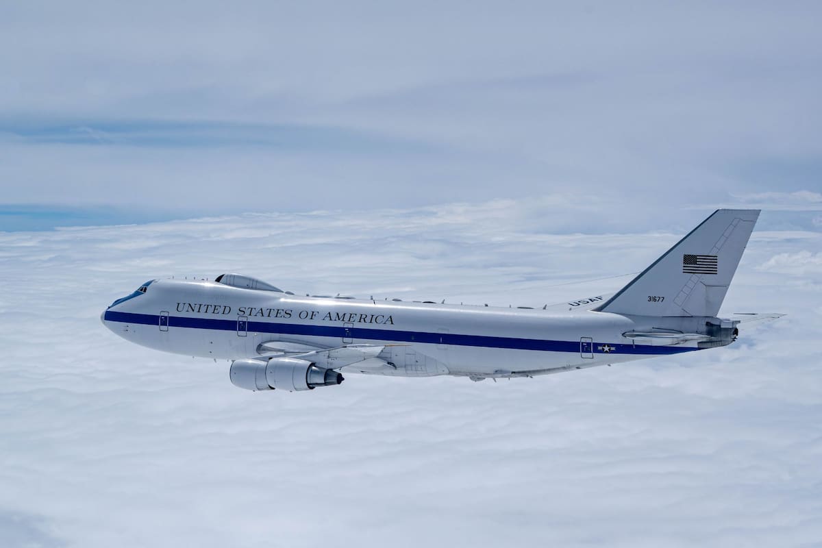 El Avión del Juicio Final estuvo en el aire en los últimos días; es una aeronave construida para momentos de guerra