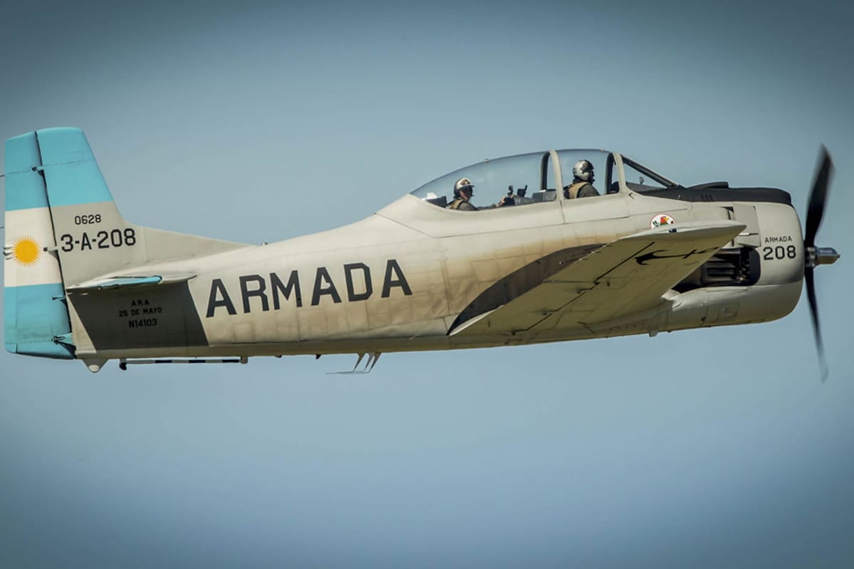 El avión había sido restaurado por otro argentino que se dedica, entre otras cosas, a comprar aviones de guerra para refaccionar.