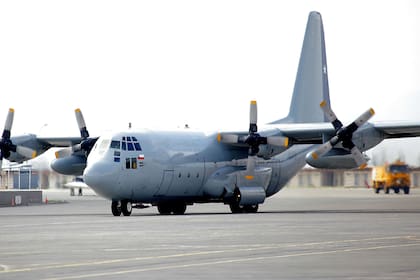 Un avión Hércules C -130 de la Fuerza Aérea de Chile como el que desapareció rumbo a la Antártida