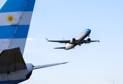 El avión oficial utilizado por el presidente Javier Milei