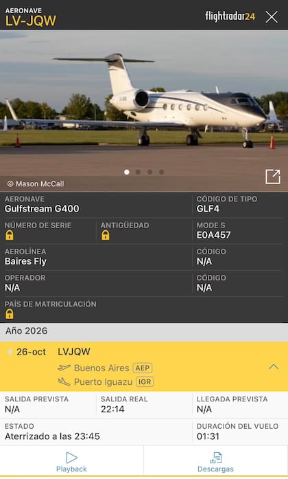 El avión privado en la mira por las versiones de viaje de Flavio Bolsonaro
