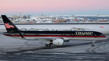 El avión que transportó al hijo mayor de Donald Trump, Donald Jr., en su visita no oficial a Groenlandia el pasado 7 de enero