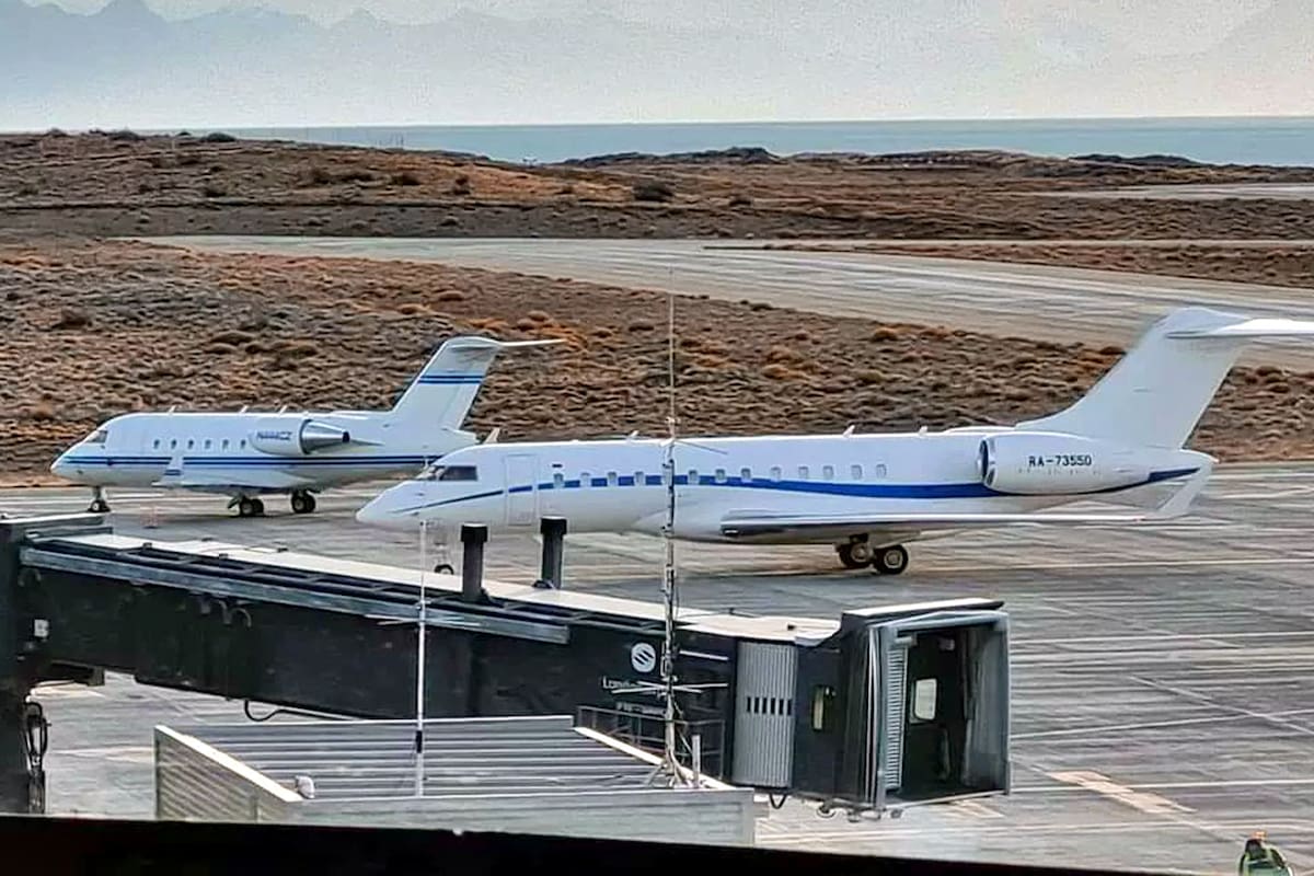 El avión ruso que llegó a El Calafate