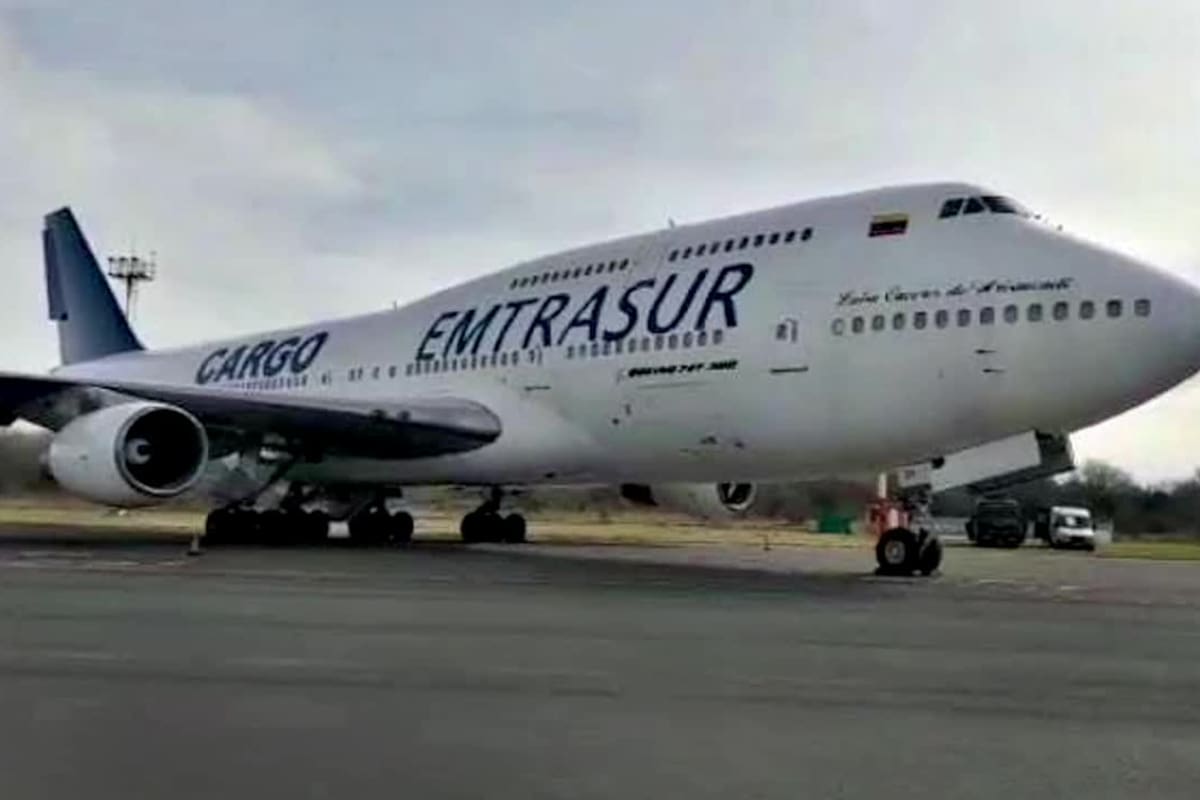 El avión venezolano-iraní que está retenido por orden judicial en Ezeiza y que está bajo investigación por posibles nexos con el terrorismo