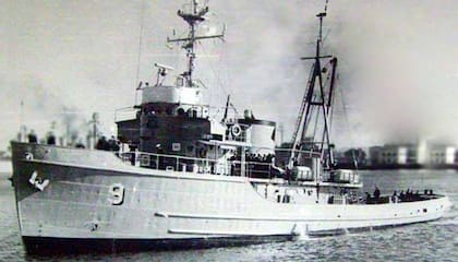 El Aviso ARA Alférez Sobral está fuera de servicio, en la Base Naval Mar del Plata