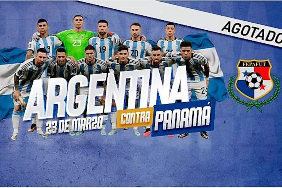El aviso de entradas agotadas para Argentina-Panamá