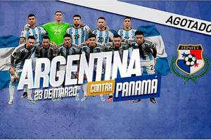 El aviso de entradas agotadas para Argentina-Panamá