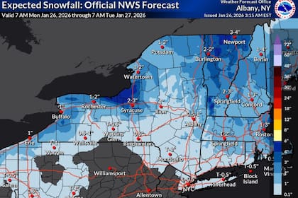 El aviso de las autoridades de Nueva York por nevadas ligeras esta noche