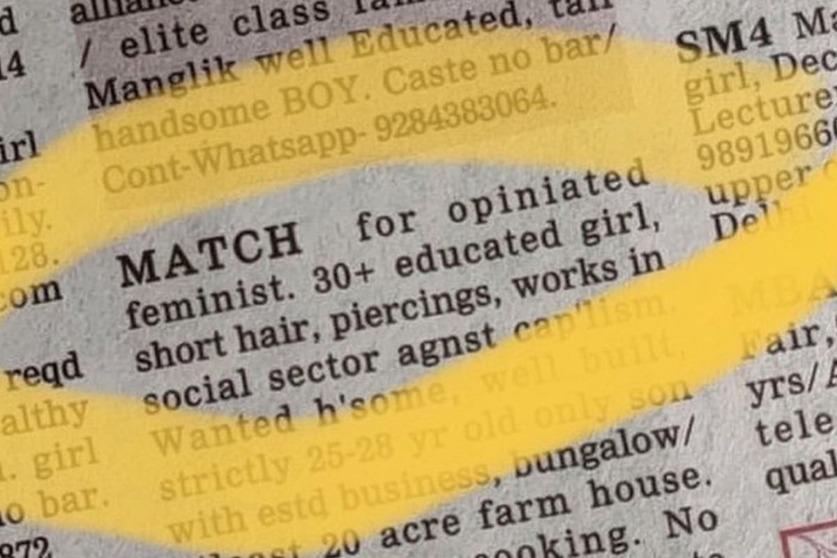 El aviso de una mujer buscando un candidato para ser su pareja en un diario de India causó furor en las redes sociales