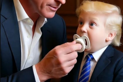 El "Baby Trump" que publicó Gavin Newsom