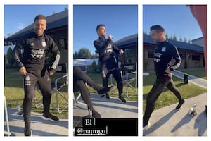 El baile del Papu Gómez para sus compañeros de la Selección