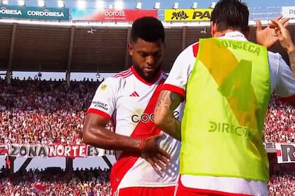 El bailecito de Borja tras su gol a Boca