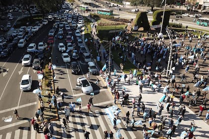 El banderazo del 19S en el Obelisco